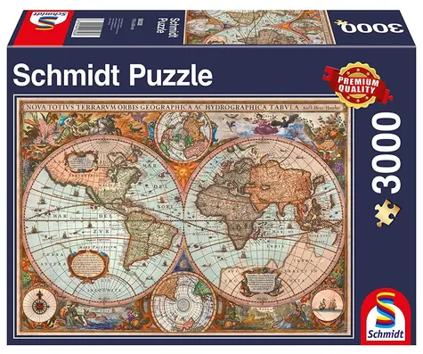 SCHMIDT Puzzle Historická mapa světa / 3000 dílků / od 12 let