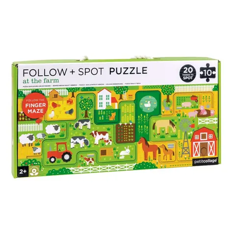 Petit Collage Bludiště a puzzle Farma / od 2 let