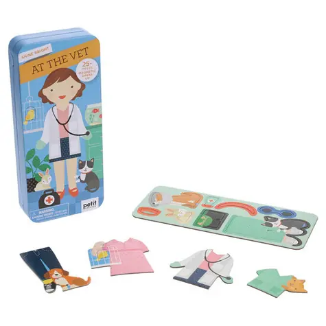 Petit Collage Magnetické puzzle Veterinářka / od 3 let