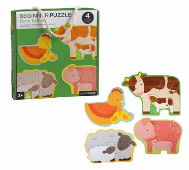 Petit Collage První puzzle zvířátka z farmy / od 2 let