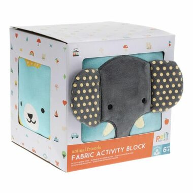 Petit Collage Textilní motorická kostka / od 6 měsíců