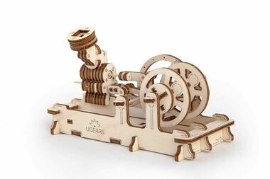 Ugears 3D dřevěné mechanické puzzle Motor / od 14 let / 81 dílků / Obtížnost: jednoduchá