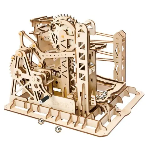 RoboTime 3D skládačka kuličkové dráhy Kaskáda / od 14 let / 219 dílků / Obtížnost: střední