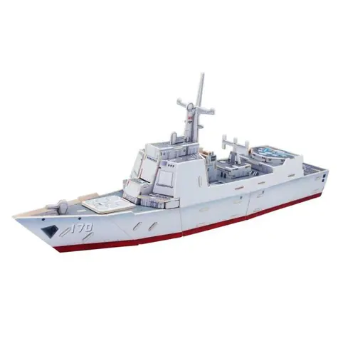 RoboTime Dřevěná skládačka útočná loď Destroyer / od 3 let / 91 dílků / Obtížnost: nízká