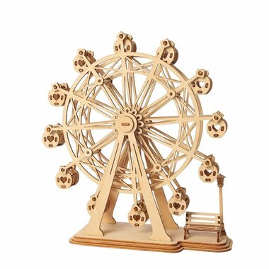 RoboTime dřevěné 3D puzzle Ruské kolo / od 8 let / 120 dílků / Obtížnost: nízká