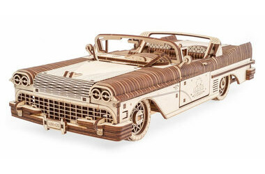 Ugears 3D dřevěné mechanické puzzle VM-05 Auto (50's convertible) / od 14 let / 739 dílků / Obtížnost: vysoká