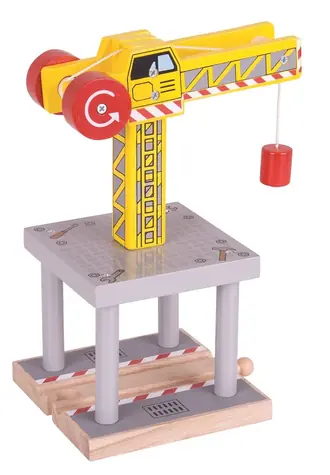 Bigjigs Rail Velký jeřáb žlutý / od 3 let 