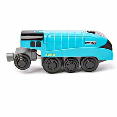 Bigjigs Rail Elektrická lokomotiva Mallard modrá / od 3 let