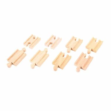 Bigjigs Rail Spojky kolejí 7 cm 8 ks / od 3 let