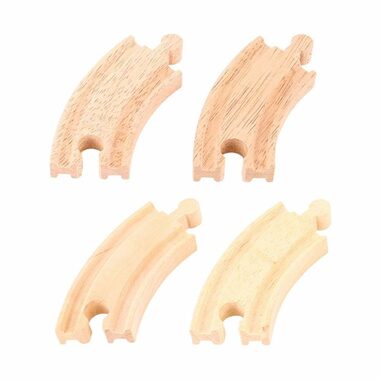 Bigjigs Rail Krátká kruhová kolej 10 cm 4 ks  / od 3 let