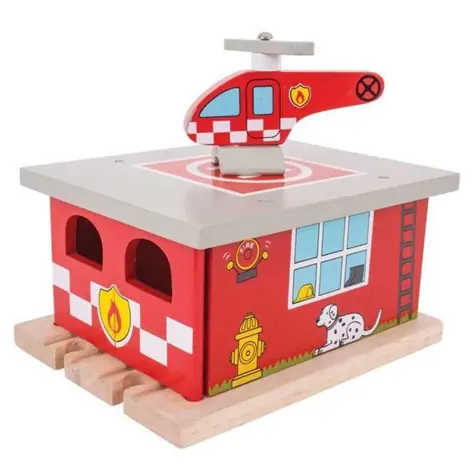 Bigjigs Rail Depo hasičská stanice / od 3 let