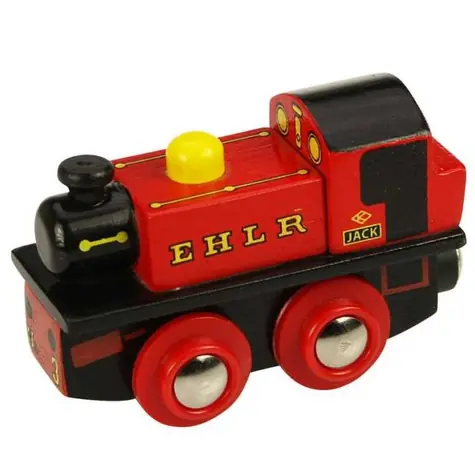 Bigjigs Rail Dřevěná replika lokomotivy EHLR Jack / od 3 let