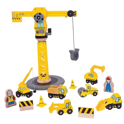 Bigjigs Rail Jeřáb a stavební stroje / od 3 let