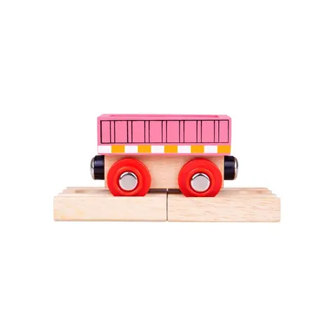 Bigjigs Rail Vagón růžový / od 3 let
