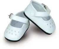 Petitcollin Botičky bílé pro panenku 27 cm / od 3 let