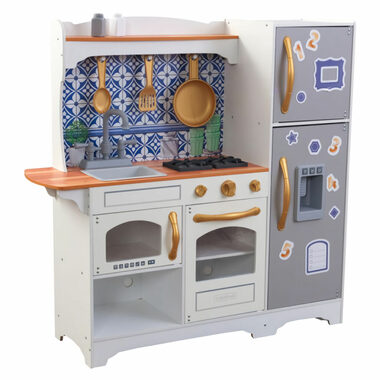 KidKraft Dřevěná kuchyňka Mosaic s magnetickou lednicí / od 3 let