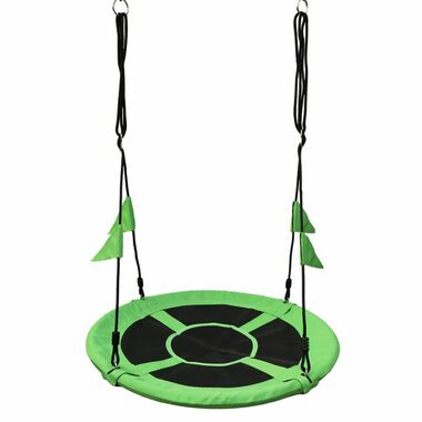 2Kids Toys Houpačka Čapí hnízdo s vlajkami zelené / od 3 let