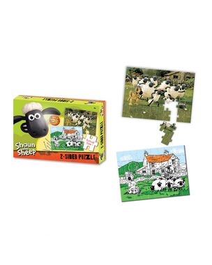 Shaun the Sheep - Oboustranné puzzle s pastelkami 50ks / od 3 let
