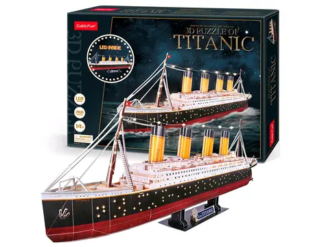 CubicFun 3D puzzle Titanic - LED / 266 dílů / 87.9 x 9.6 x 29.4 cm / od 14 let