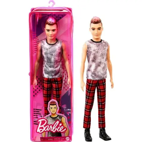 Mattel GVY29 Barbie Modelky (Fashionistas) - Ken a kostkované kalhoty / od 3 let