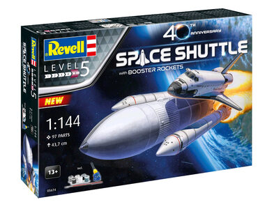 Revell Space Shuttle & Booster Rockets - 40th A. / Plastikový model / 1:144 / Počet dílků 97 / Obtížnost 5 / od 13 let