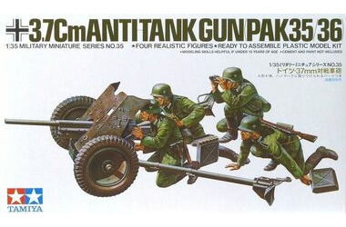 TAMIYA 35035 Pak 35/36 3.7cm Anti-tank Gun / Plastikový model / 1:35
