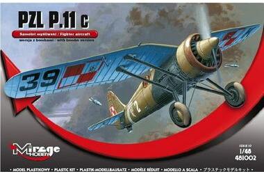 Mirage Hobby 481002 PZL P.11c with bombs / Plastikový model / 1:48