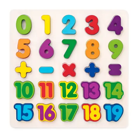 Woody Puzzle - číslice na desce / od 3 let
