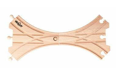 Woody Příslušenství k dráze - Výhybka ´´ X´´, 2ks / od 3 let