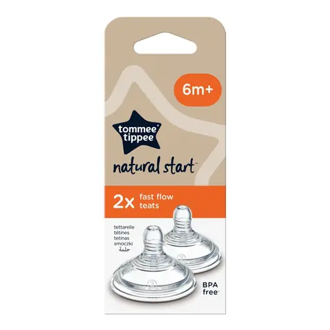 Tommee Tippee Náhradní savičky C2N rychlý průtok 2ks / od 6 měsíců