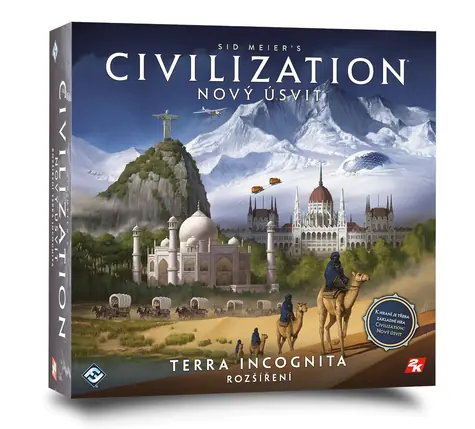 FFG Civilizace: Nový úsvit - Terra Incognita rozšíření / Délka hry 180 minut / počet hráčů 2-5 / od 14 let