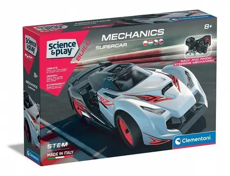 Clementoni Science&Play Mechanics: Závodní auto Supercar / 100 dílků / od 8 let