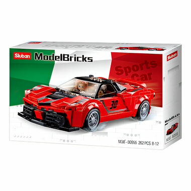 Sluban Modely M38-B0955 Červený italský sporťák / LEGO - kompatibilní / Počet figurek|dílků: 2|262 / od 8 let