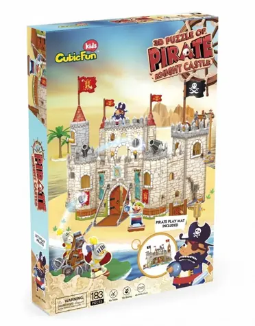 CubicFun Puzzle 3D Pirate Knight Castle / 183 dílů / 45.5×33×28cm