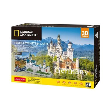 CubicFun Puzzle 3D  Zámek Neuschwanstein / 121 dílů / od 6 let