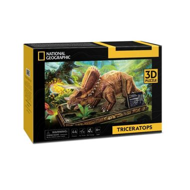 CubicFun Puzzle 3D triceratops / 44 dílů / 39 x 16.5  x 18 cm