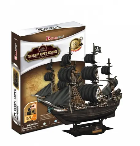 CubicFun Puzzle 3D The Queen Anne´s Revenge / 155 dílů / 33.5 x 22.5 x 4.5 cm