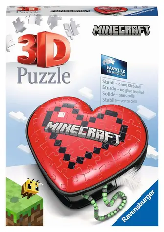 Ravensburger 3D Puzzle Srdce Minecraft / 54 dílů / od 8 let