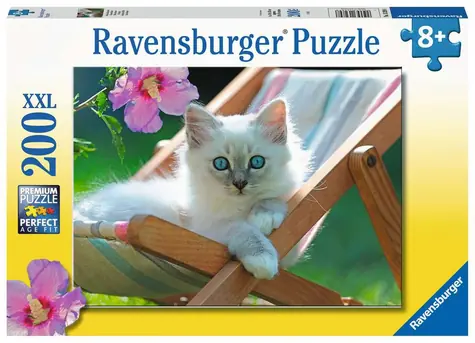 Ravensburger Kotě na lehátku / 200 dílků / od 8 let