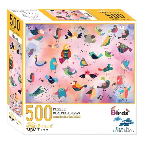 Brain Tree Puzzle Pohádkoví ptáci - 500 dílků / od 14 let