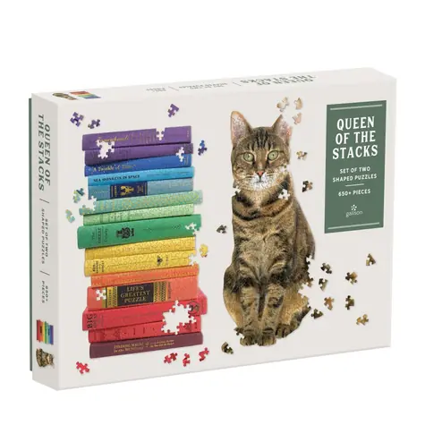 Galison Puzzle sada 2ks Queen of the Stacks / 650 dílků / od 8 let