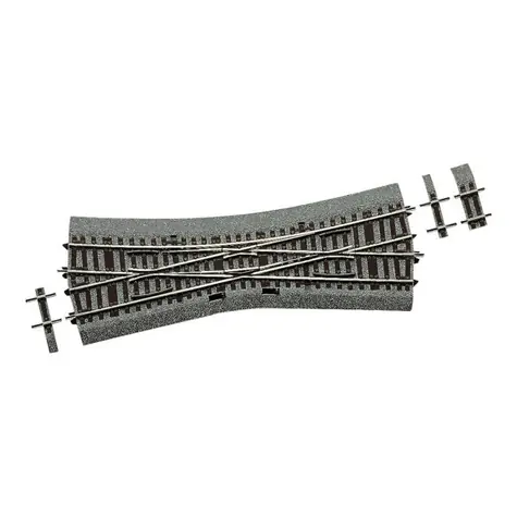 Roco 42546 Line - Výhybka EKW15 křižovatková poloviční s podložím / Měřítko: H0 (1:87) / Rádius: 531 mm / od 15 let