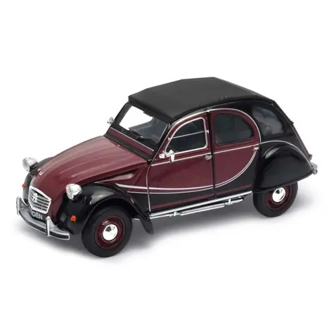 Welly Citroën 2CV 6 Charleston černá burgund / 1:24 / od 8 let