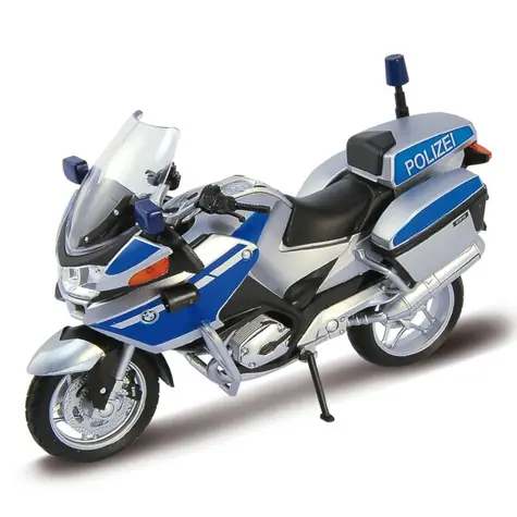 Welly Motocykl BMW R1200RT Police modrá / 1:18 / od 3 let
