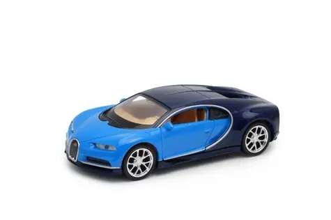 Welly Bugatti Chiron modrá / 1:34 / od 3 let