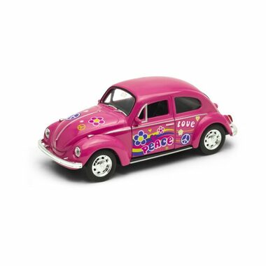 Welly Volkswagen Beetle růžová duhová / 1:34 / od 3 let