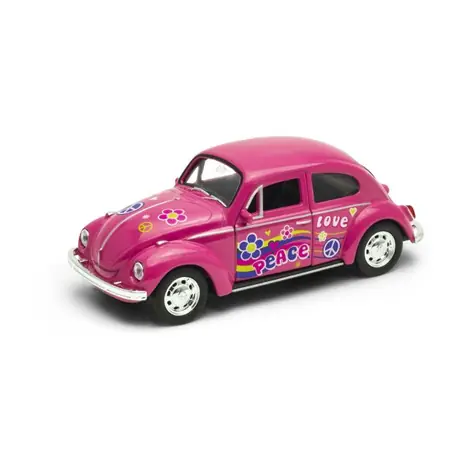 Welly Volkswagen Beetle růžová duhová / 1:34 / od 3 let