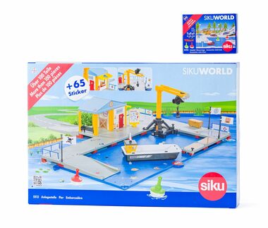 SIKU World - nakládací přístav s molem a člunem / od 3 let