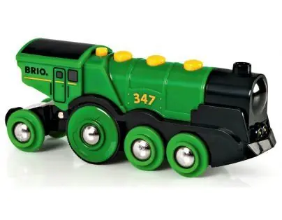 BRIO Mohutná elektrická zelená lokomotiva se světly / od 3 let