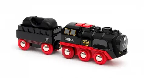BRIO Parní lokomotiva s vodní nádrží na baterie / od 3 let